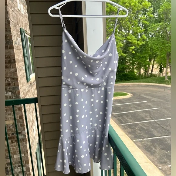 🆕 Willow x Nordstrom Dusty Lilac Polka Dot SunDress Size L - Picture 4 of 15